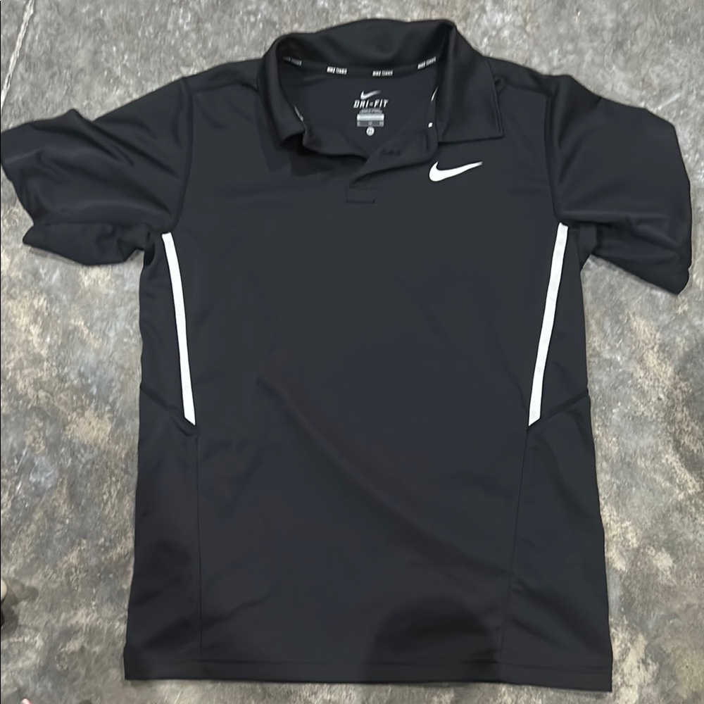 Nike Kids Black Polo with White Details